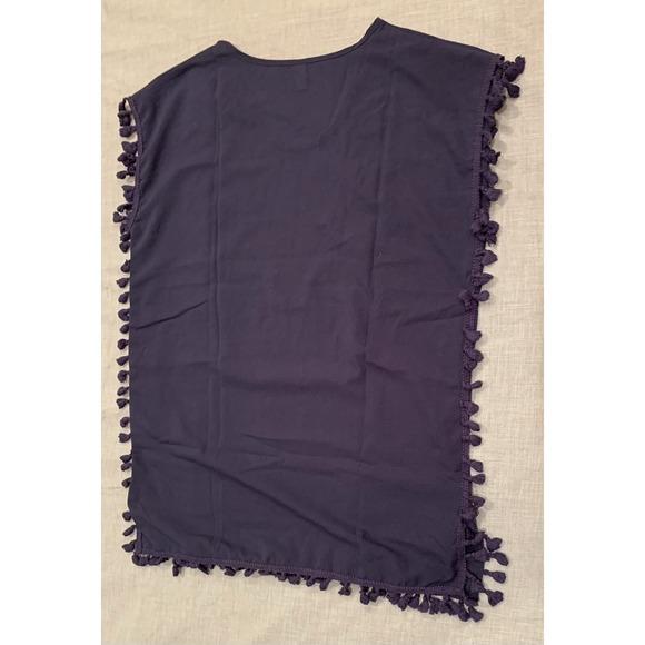 Yincia Tops - Sheer Sleeveless Top Women's XS Navy Blue